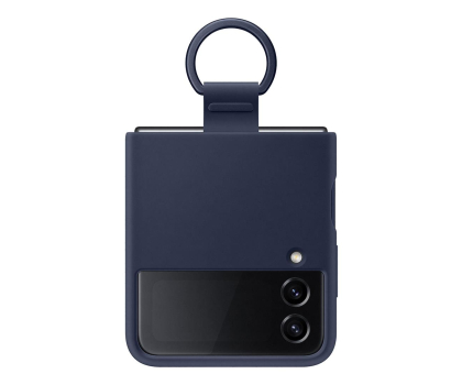 Etui do telefonów SAMSUNG Silicone Cover z pierścieniem do Z Flip 4 5G Navy